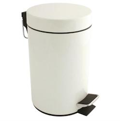 Bolero Seau à pédale blanc 3L - inox DP039_0