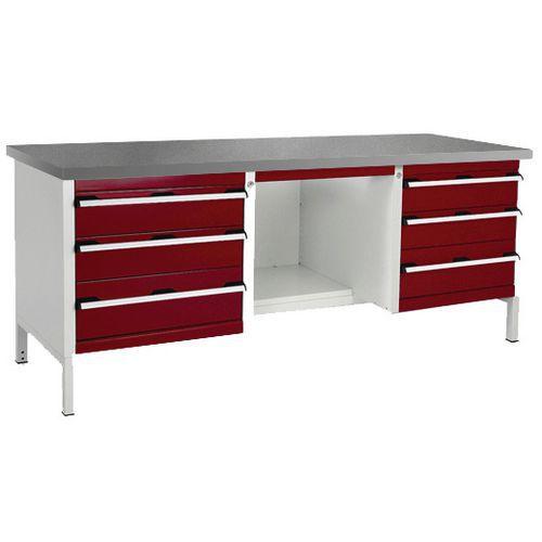 BOTT 1 ETABLI EN LINOLÉUM CUBIO - 6 TIROIRS - L1500MM - BOTT