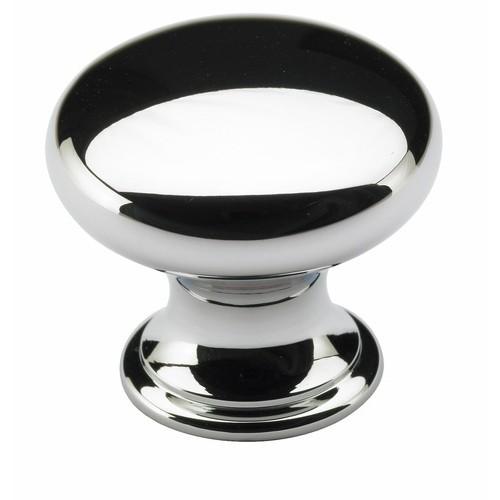 BOUTON DE MEUBLE PLAT EN LAITON-CHROMÉ BRILLANT HETTICH