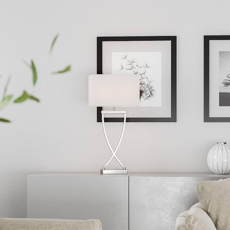 BY RYDÉNS OMEGA LAMPE DE TABLE CHROME/BLANC HAUTEUR 52CM
