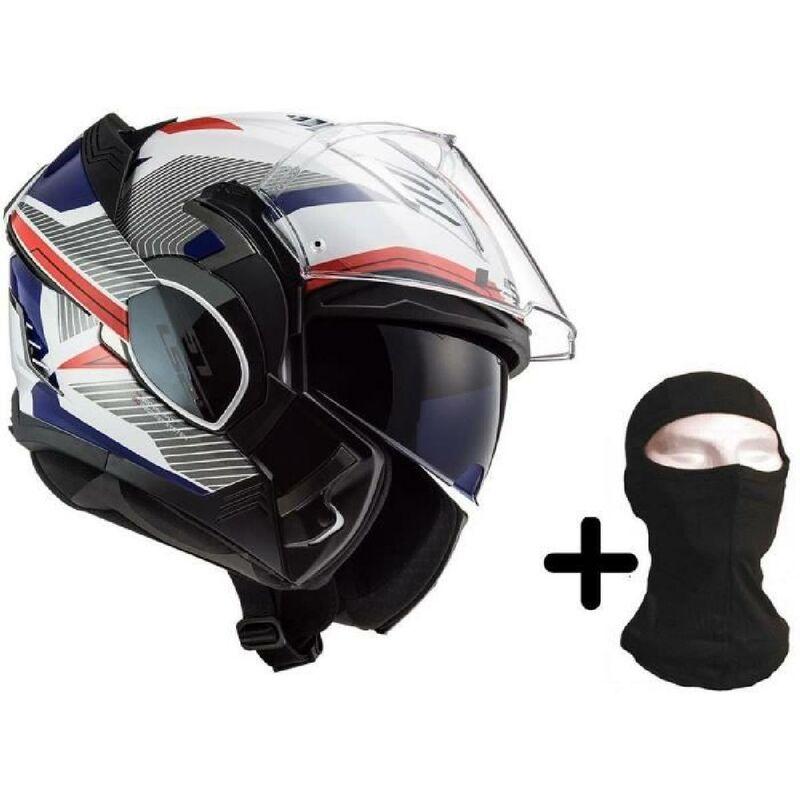 LS2 - CASQUE MODULABLE VALIANT II REVO BLANC ROUGE BLEU - S = 55-56 CM - BLEU