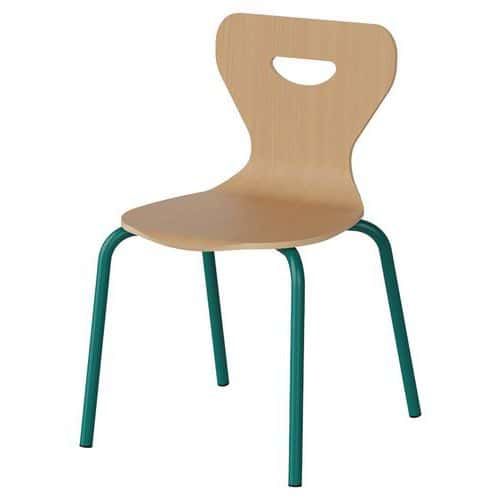 CHAISE MALIBU 4P - T2 - COQUE HÊTRE / ACIER BLEU 5018 - MANUTAN EXPERT