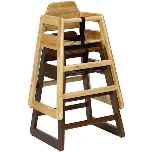 CHAISE POUR BÉBÉ EN BOIS EMPILABLE - MARRON CLAIR - IN SITU