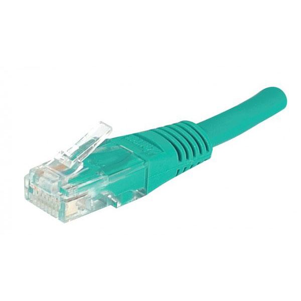 CORDON RJ45 CATEGORIE 5E U/UTP VERT - 5 M