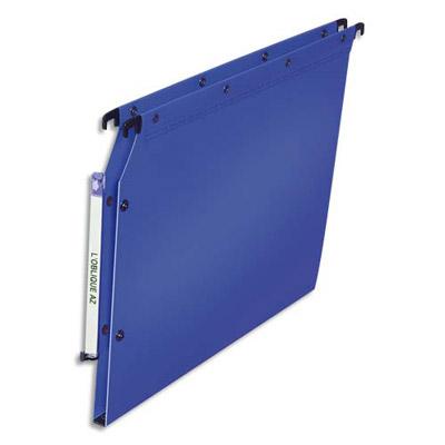 DOSSIERS POLYPROPYLENE - DOS 15 MM - POUR ARMOIRE - BLEU - LOT DE 10