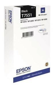 Epson cartouche jet d'encre noire XL (5 000 pages) - WorkForce Pro WF-8xxx - Référence T7551 - C13T755140_0