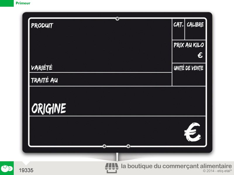 ETIQUETTES PRIX PRIMEUR
