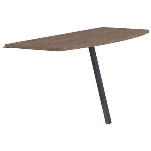 EXTENSION GALBÉE GARY POUR 2 BUREAUX 160 CM PIED ANTH. PLT. NOYER - MBA