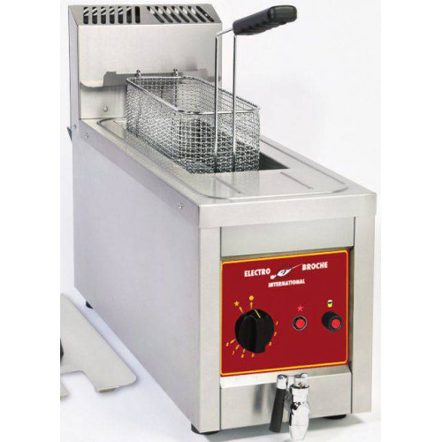 FRITEUSE À GAZ PROFESSIONNELLE TOP AVEC VIDANGE - 8 L