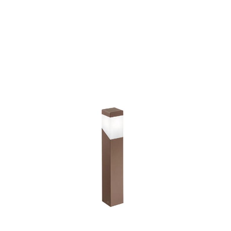 Gea Luce Borne D'Éclairage D'Extérieur Ges620 En Aluminium Finition Rouille Avec Diffuseur Opale, Raccord E27 Ip44 - Gealuce - marron GES620_0