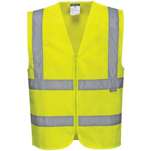 GILET HAUTE-VISIBILITÉ AVEC ZIP C375 JAUNE L - PORTWEST