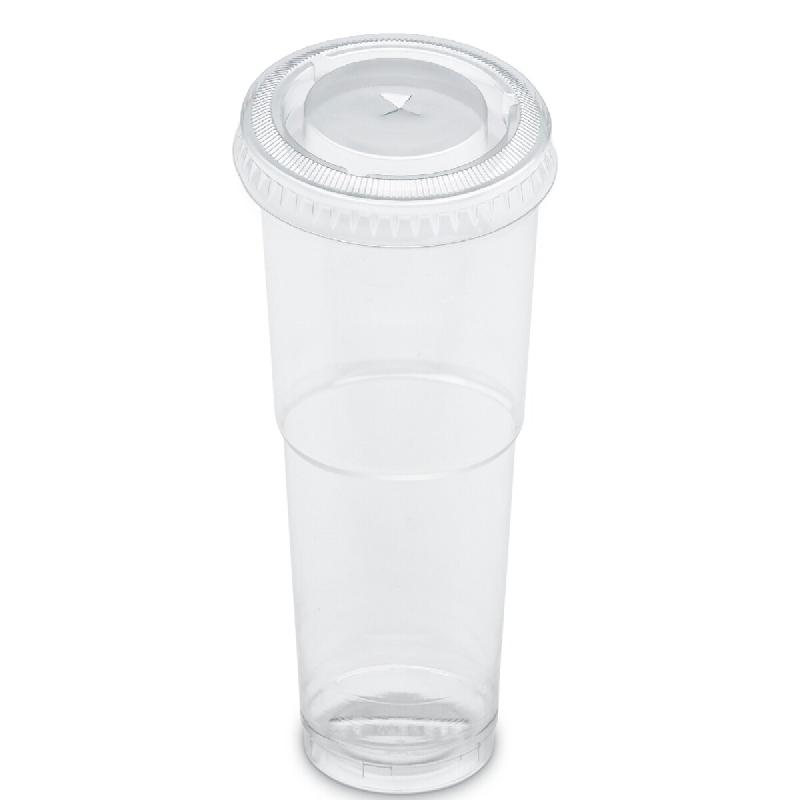 Grand Gobelet Smoothie  50cl NOVACUP VALUE PACK + Couvercle Trou  Inclus Shaker Milkshake Recyclé Transparent  Snacking - Lot de 4000 - transparent M_0