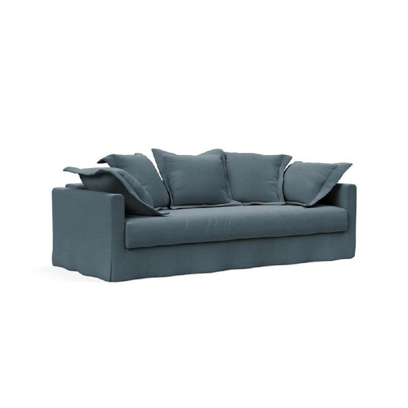 Canapé-lit design convertible Pascala 200x140 cm - Tissu Vivus Dusty Blue - Innovation Living_0