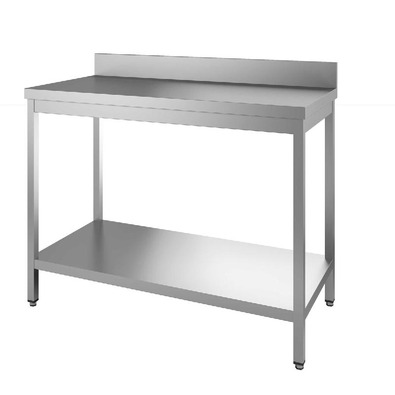 ITALCONCEPT L2G Table Inox 304 Demontable Adossee, Pieds Carres, 850 x 600 x 800mm - 3616350022806_0