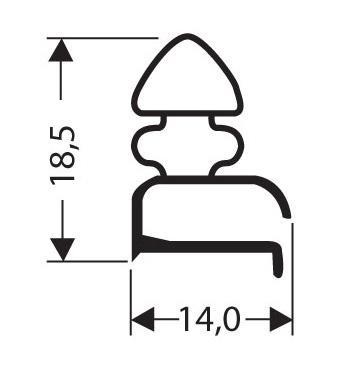 Joint pvc plat sans aimant pour meubles frigos jpf-002_0