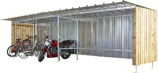 ABRI DEUX ROUES MÉTAL/BOIS : ÉLÉMENT SUIVANT - MANUTAN COLLECTIVITÉS