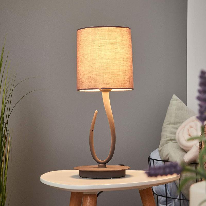 MANTRA ILUMINACIÓN LAMPE À POSER LUA AVEC ABAT-JOUR EN TEXTILE, 16 CM