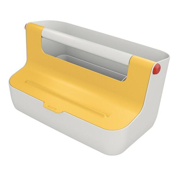 LEITZ Boîte de rangement portable Cosy, en ABS, coloris jaune/gris clair - jaune plastique 61250019_0