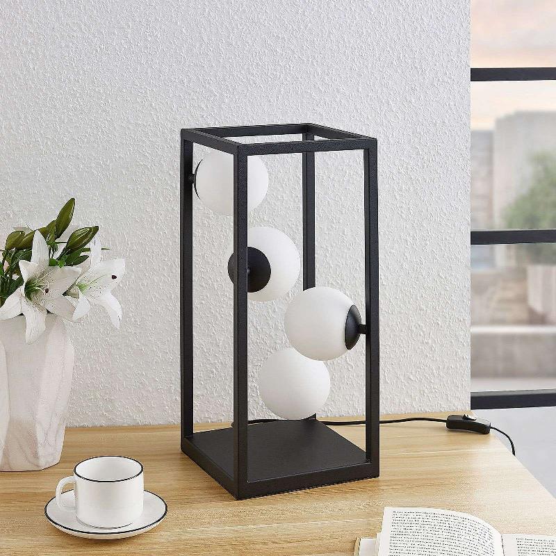 LINDBY UTOPIA LAMPE À POSER AVEC SPHÈRES DE VERRE