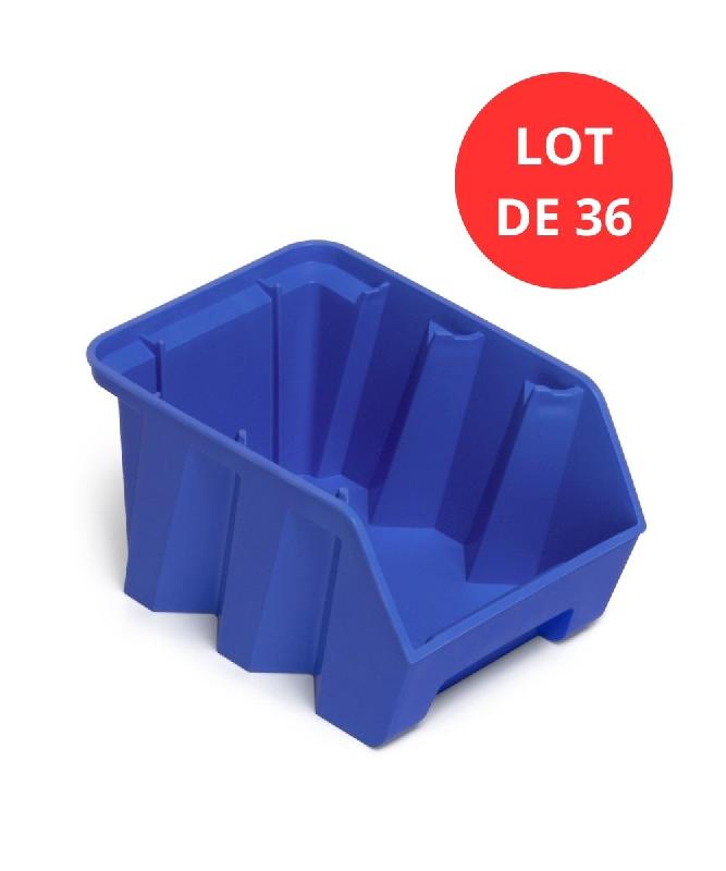 Lot de 36 bacs duetto 3,8 litres plastique bleu_0