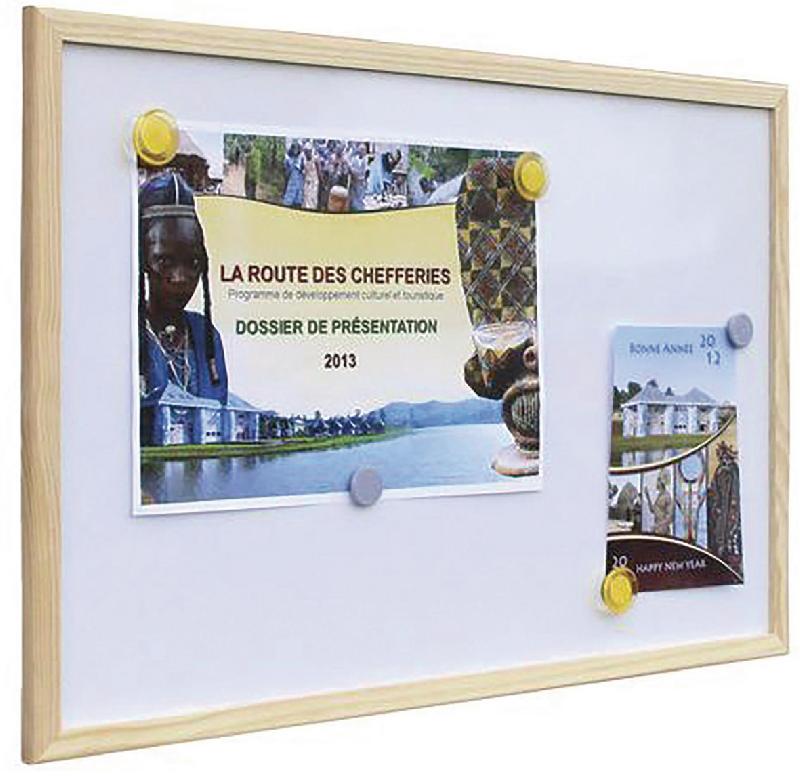 LOT DE 5 PANNEAUX D'AFFICHAGE CADRE BOIS