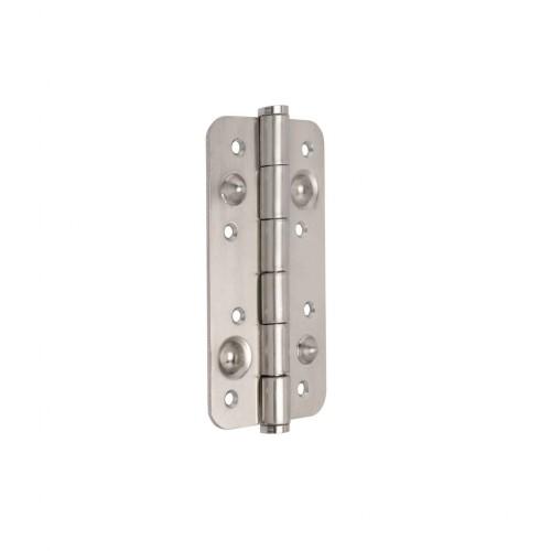LOT DE 5 PAUMELLES ACIER ANTI-DÉGONDAGE À BORDS ARRONDIS 150 X 80 MM - NICKEL SATINÉ EMUCA