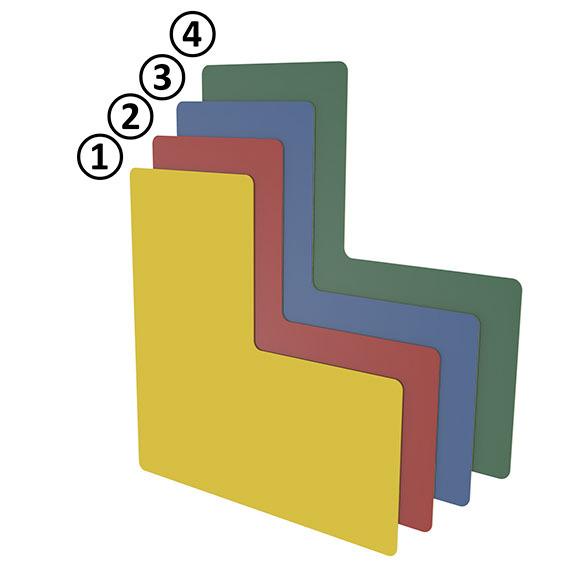 Marquage au sol forme L 50 - Lot de 40 pièces - PVC auto-adhésif_0