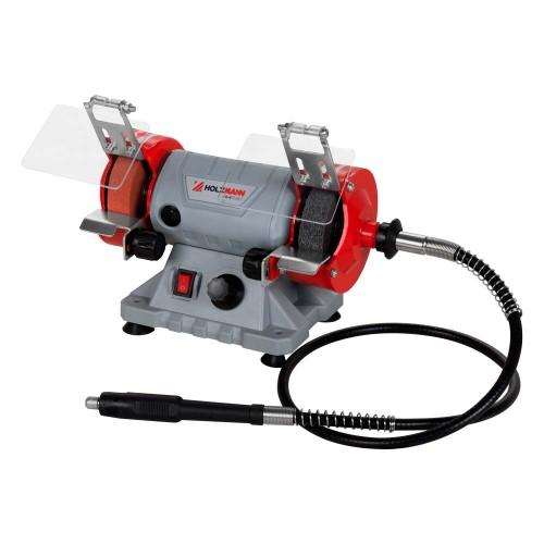 MINI TOURET DOUBLE Ø 75 MM - 120W + ACCESSOIRES - DSM75SET_230V HOLZMANN
