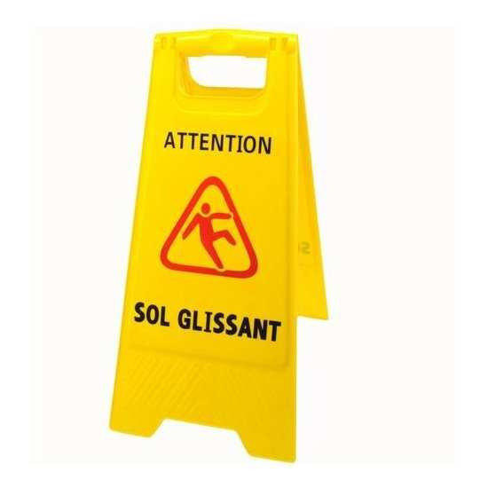 Panneau de signalisation en plastique sol glissant 62cm_0