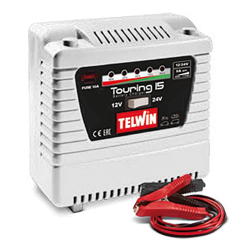 PETIT CHARGEUR 12/24 V POUR BATTERIES AU PLOMB TELWIN TOURING 15
