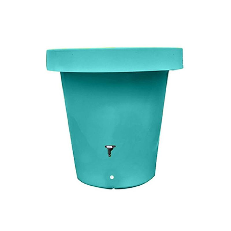 PLAST'UP ROTOMOULAGE Carré de plantation récupérateur d'eau de pluie mural lluvia 420l - MENTHEFRAICHE - bleu 0750122560448_0