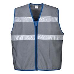 Portwest - Gilet de travail sans manches rafraichissant spécial été Gris Taille L-XL - L/XL gris 5036108324132_0