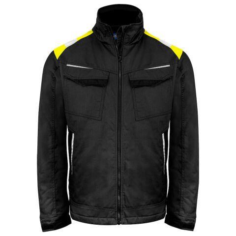 PROJOB 5428 PADDED SERVICE JACKET POLYCOTON JAUNE/NOIR - TAILLE XS