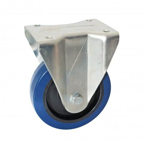 ROULETTE FIXE BLEU 160 MM- CHARGE 300 KG - ROULEMENTS À BILLES AVL