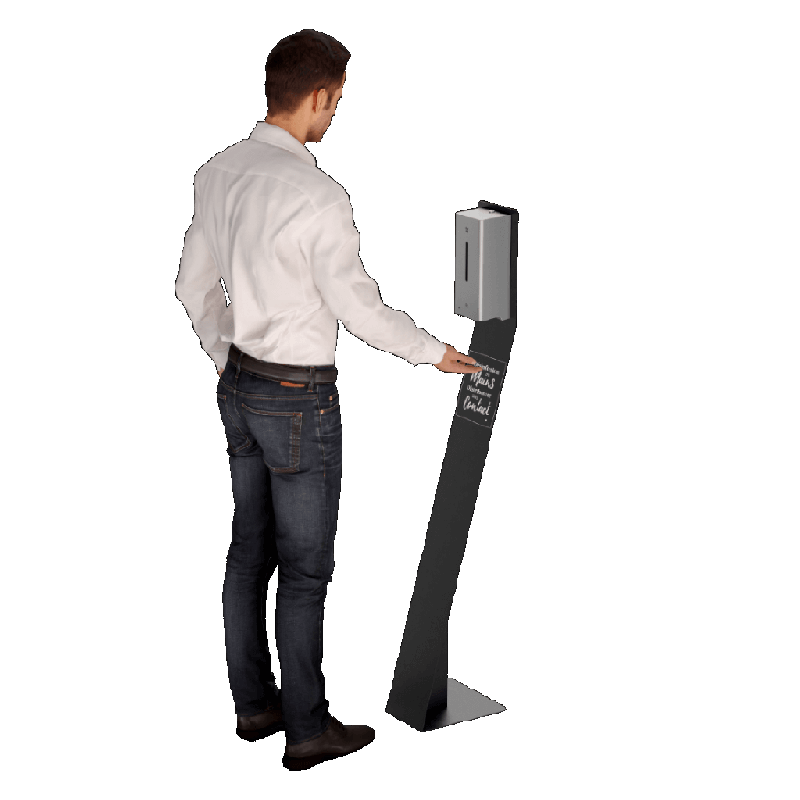 S245Z - Duten borne de désinfection infrarouge en acier inoxydable - Réservoir 800ml - Design conforme PMR_0