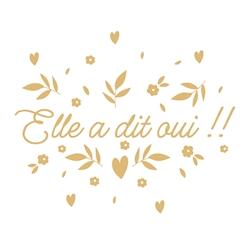 Serviettes 33 x 33 cm elle a dit oui (240 unités) MESA BELLA - doré Matériau naturel 3701168949961_0