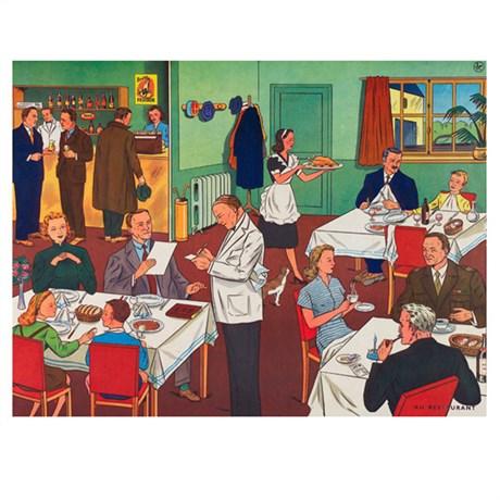 SET DE TABLE OFFSET AU RESTAURANT 31X43 CM LITOS QUADRICHOMIE (VENDU PAR 2000)