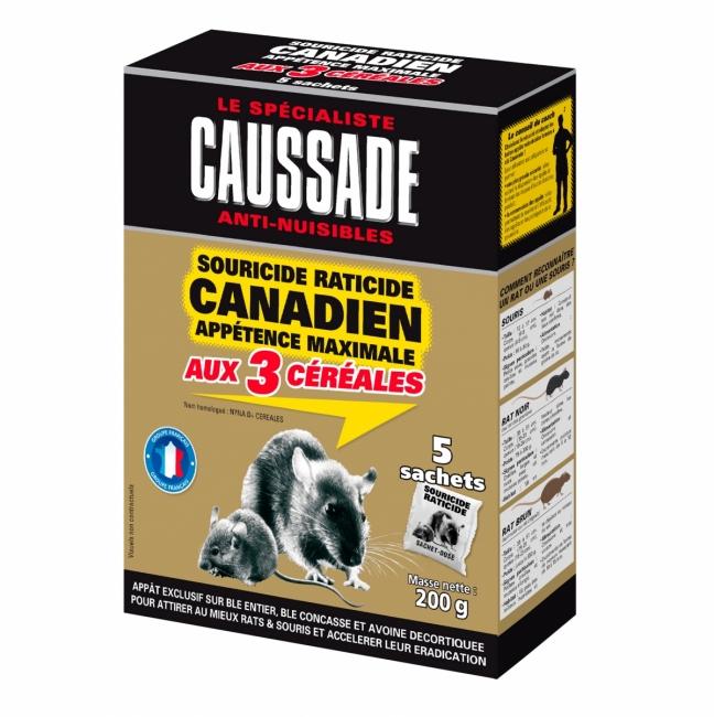 SOURICIDE RATICIDE CANADIEN AUX 3 CÉRÉALES APPÉTENCE MAXIMALE (200G À 1,44KG)