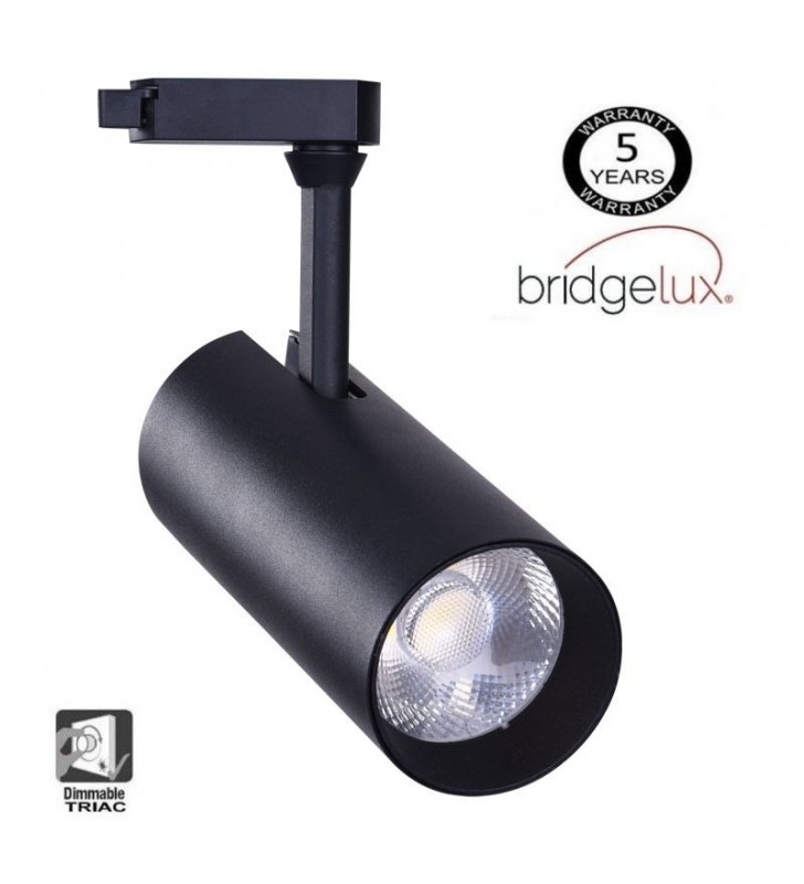 Spot LED 30W Monophasé - DOB Driverless - 24° - Dimmable - Noir - Réf 4798C2_0