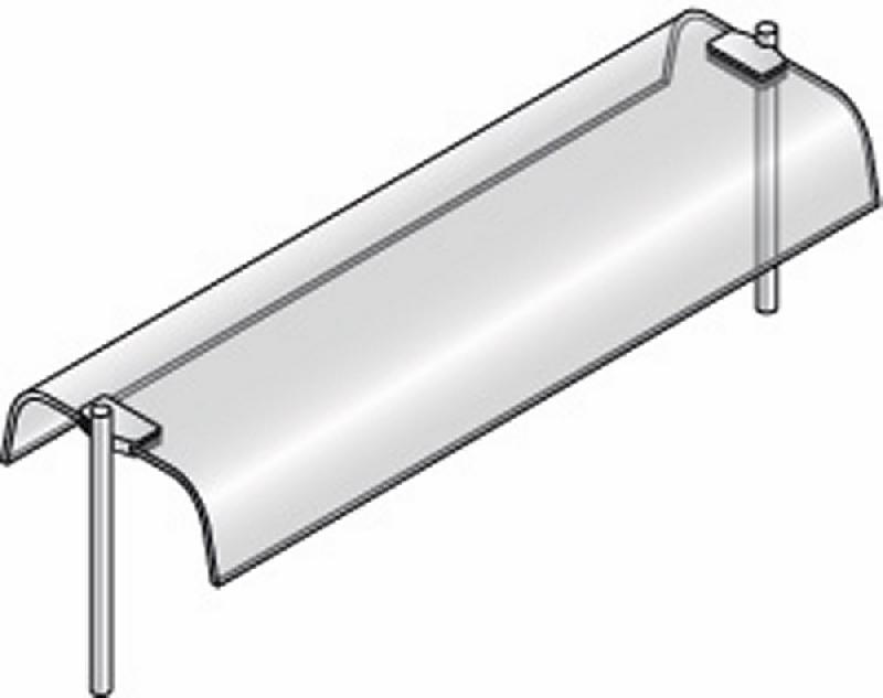 Superstructure avec vitre courbe, double options et accessoires 1110x460xh400 - DPA/V212_0