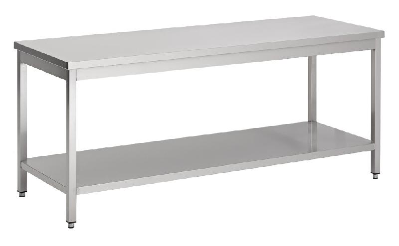 Table inox pro 700 avec étagère longueur 1300 - P7812.0011_0