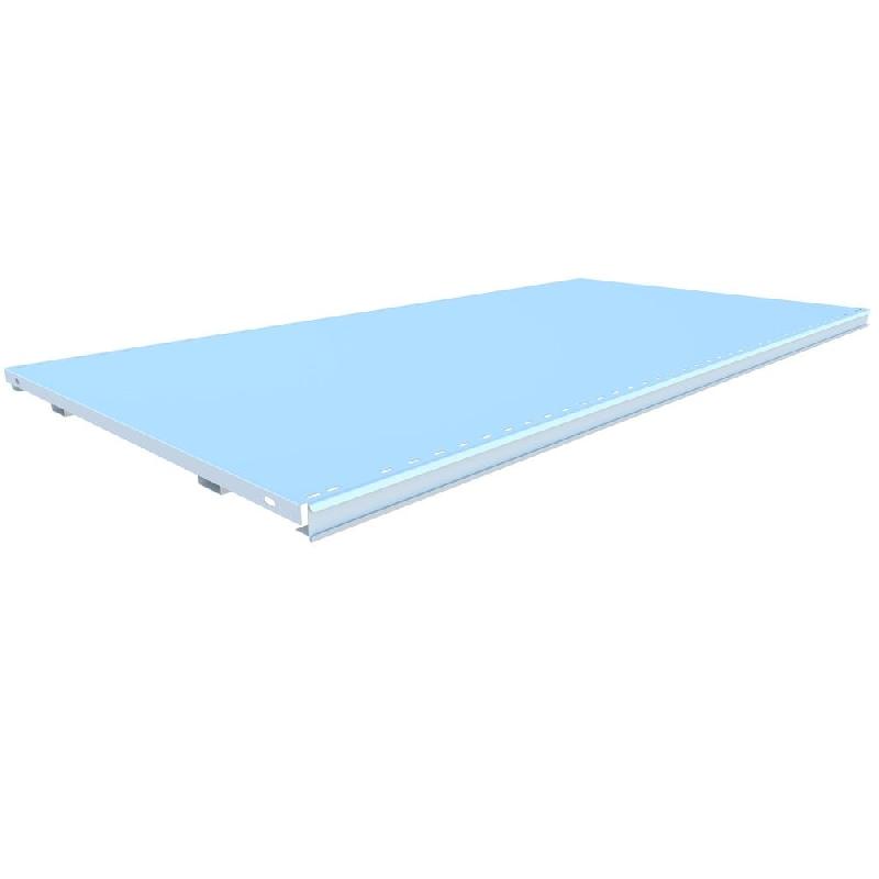 Tablette monobloc pour gondole GP25 blanc 9003 L100xP50cm_0