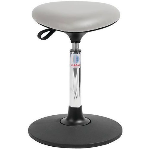 TABOURET SWAY TRIA - IMITATION CUIR - MEDIUM - GRIS - GLOBAL PROFESSIONAL SEATING