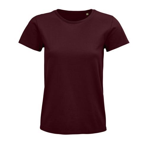 TEE-SHIRT PERSONNALISABLE FEMME COTON ORGANIQUE BIO JERSEY 175 BORDEAUX