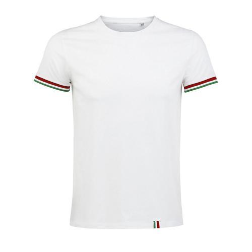 TEE-SHIRT PERSONNALISABLE HOMME EN COTON BLANC / VERT PR