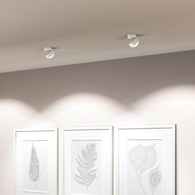 TOP LIGHT PUK! 80 MOVE SPOT LED LENTILLE MATE, BLANC/CHROMÉ
