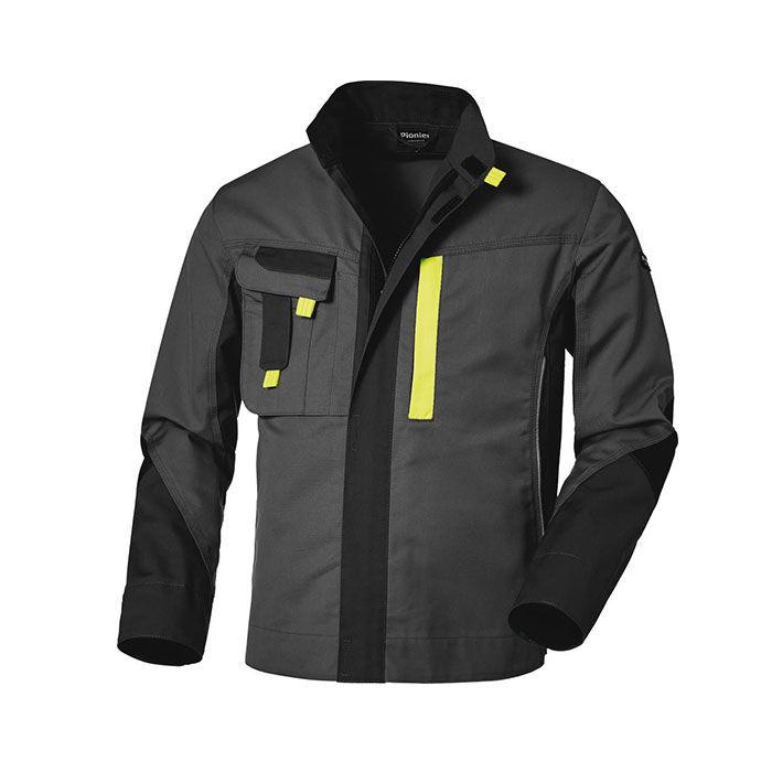 Veste de travail bicolore 285g/m² anthracite - col montant et poche portable inclinée - S - 11577330_0