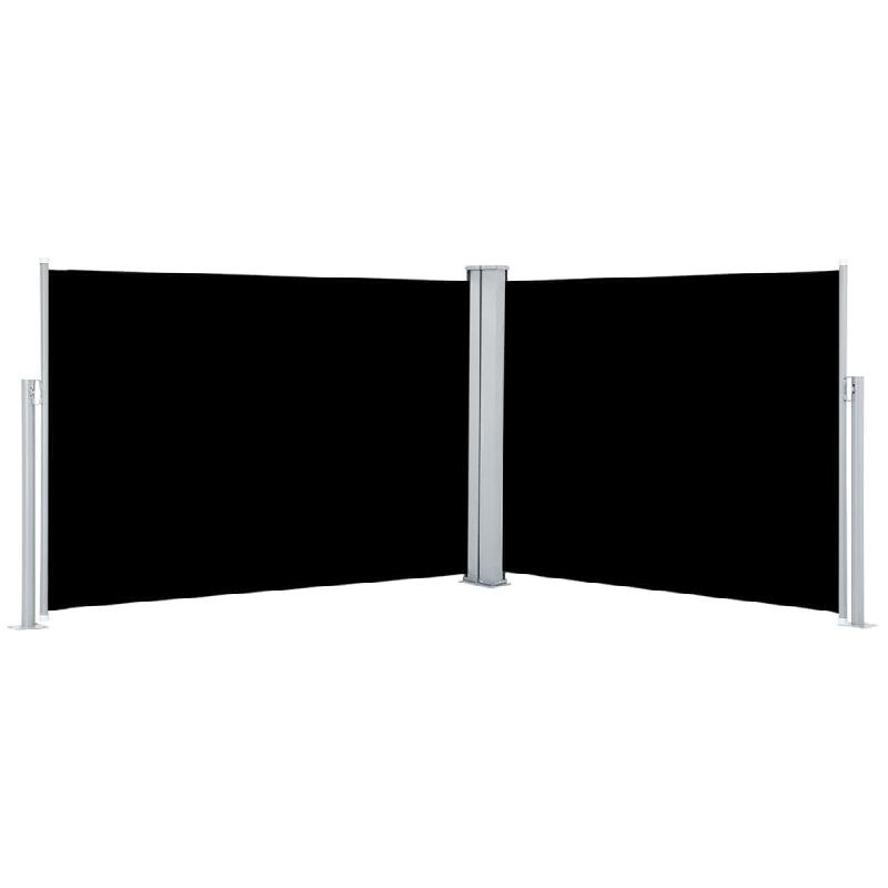 VidaXL Auvent latéral rétractable Noir 100 x 1000 cm Modèle Boréal Advance Plus - noir 48472_0