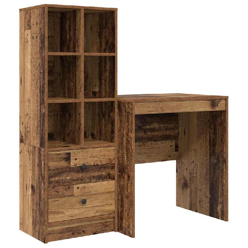 VidaXL Bureau avec tiroir 2 pcs Bois ancien Modèle Titan Pure Élite - 3337351_0
