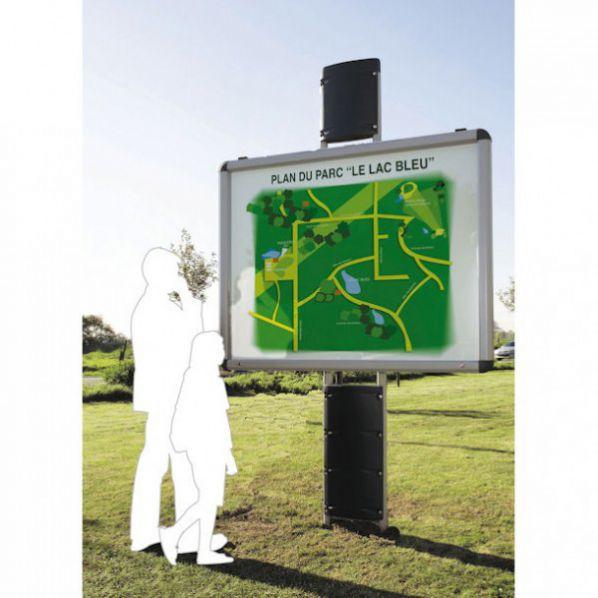 Vitrine sur pieds pour extérieur - avec éclairage - Marque Rolléco_0